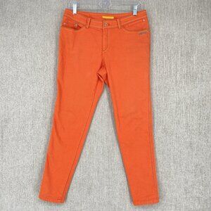 Louis Castel Womens Jeans 73/US6 Orange Straight Stretch Denim Casual‎ Korean